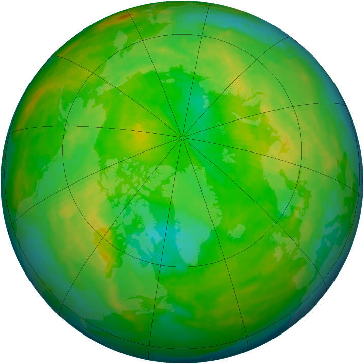 Arctic ozone map for 27 May 1993